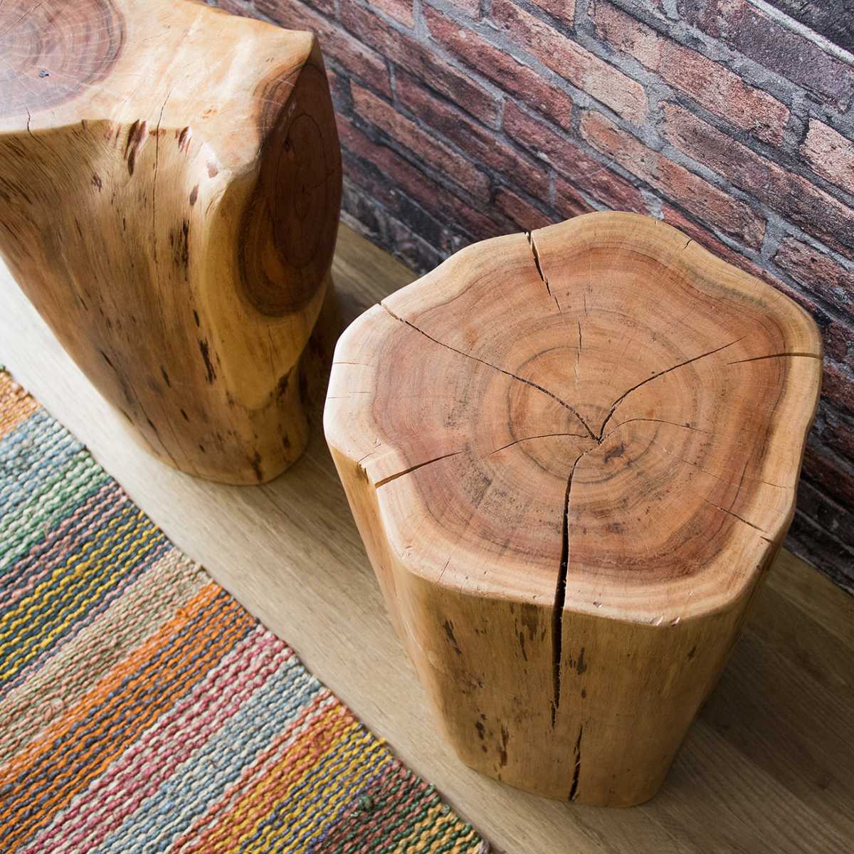 楽天市場】スツール 高さ48cm 木製 天然木 丸太 （ 送料無料 チェア