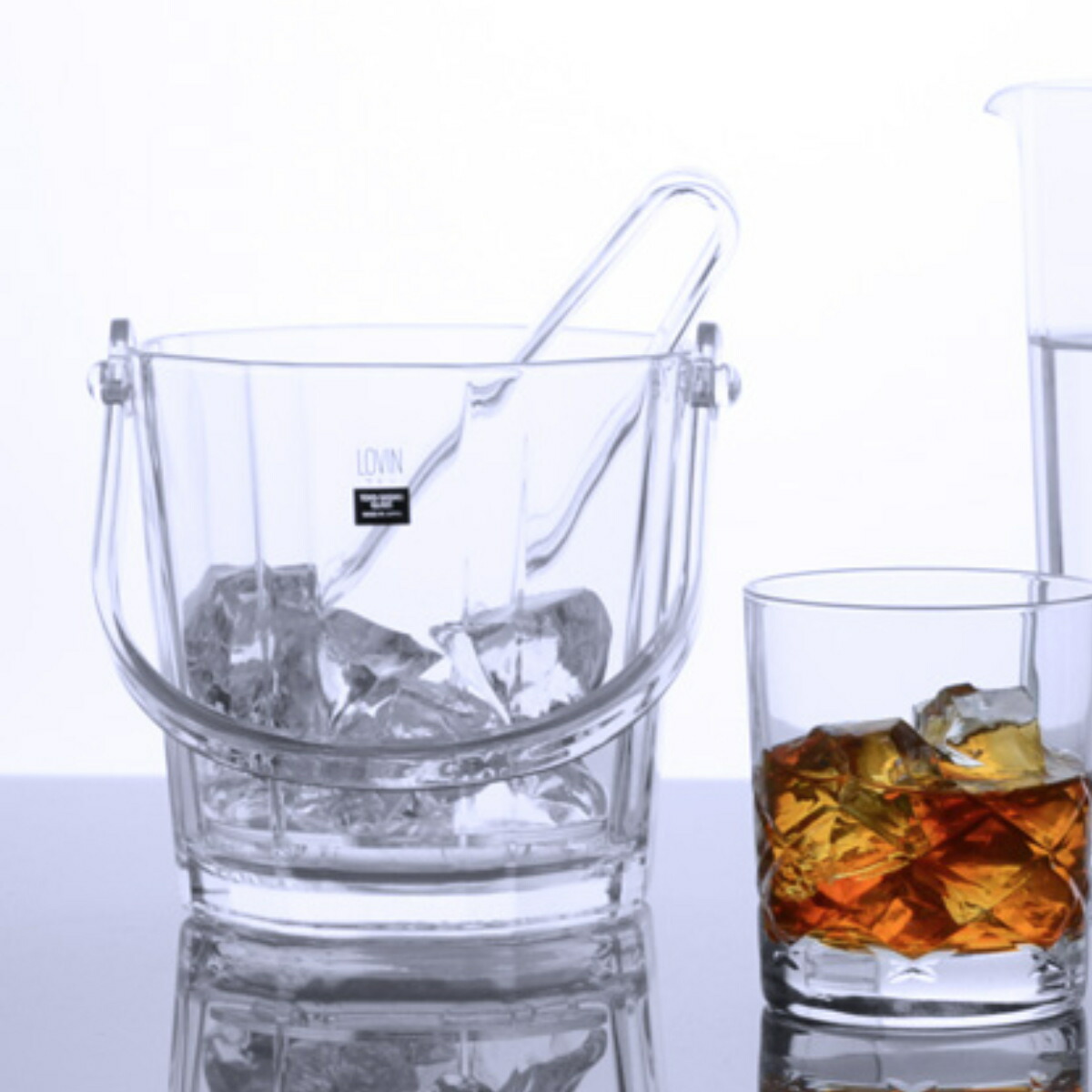 楽天市場】アイスペール 氷入れ カラフェ ラビン アイストング付き