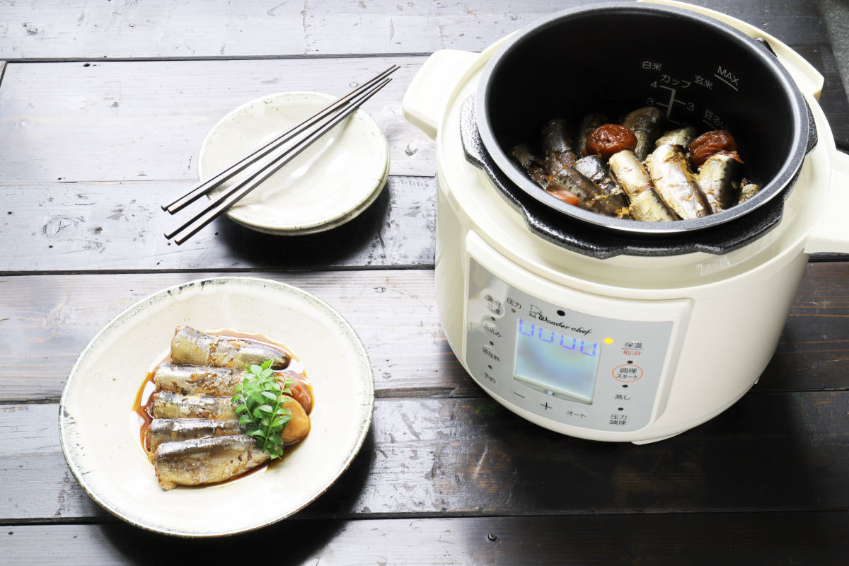 楽天市場】電気圧力鍋 4L マイコン 楽ポン ヌージュ ワンダーシェフ