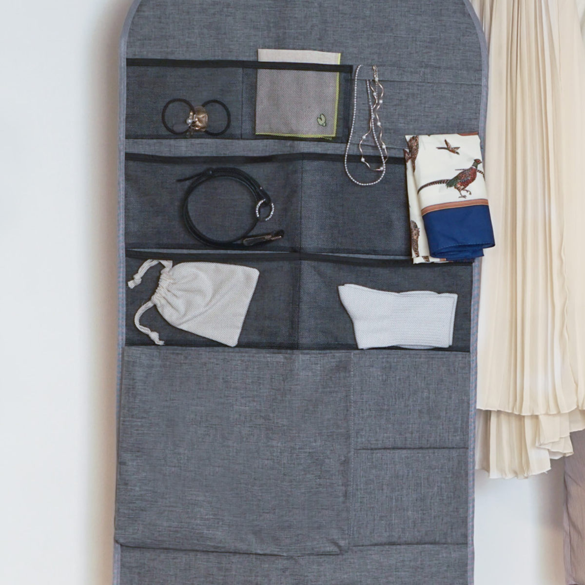 楽天市場】衣類カバー ロング ストレリアカチオン ポケット付き衣類