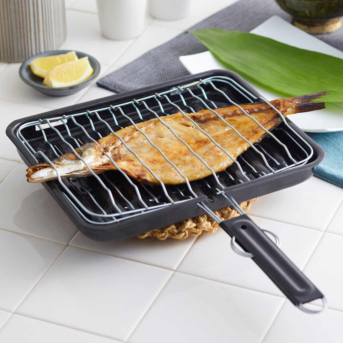 楽天市場】魚焼き網 ガス火専用 セラグリル ホーロー加工 合わせ網 M