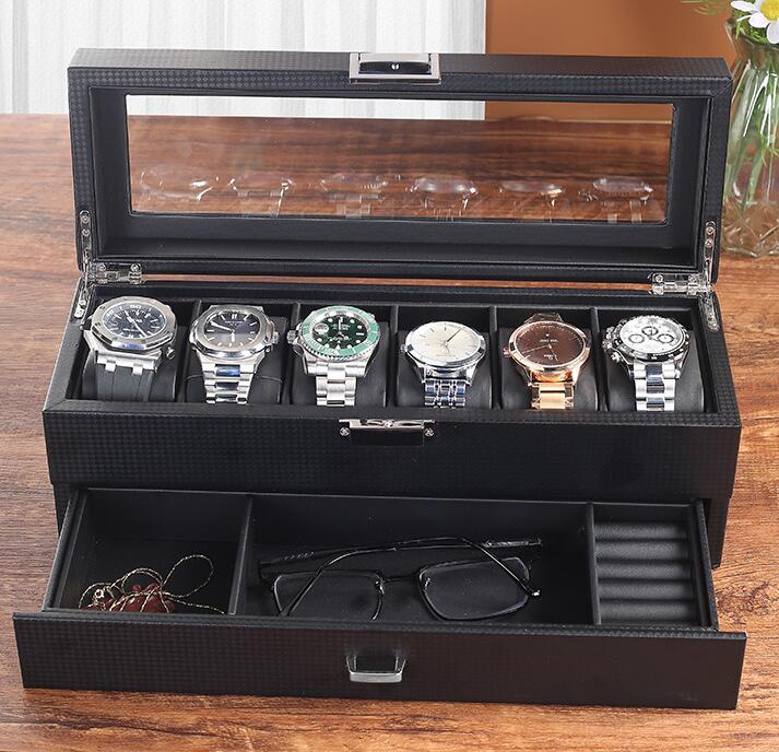 楽天市場】時計ケース 高級 収納 ボックス 腕時計ケース 6本用