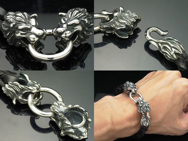 楽天市場】【シルバーアクセサリー】【送料無料】Wライオンヘッド