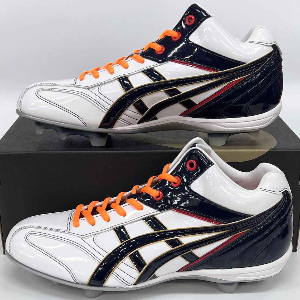 楽天市場】【サイズ交換送料無料】ホワイト×ネイビー×蛍光オレンジ