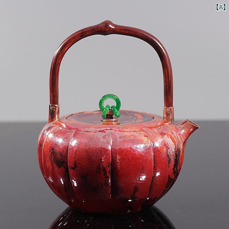 楽天市場】やかん レトロ ティーポット 銅製 ケトル かぼちゃ型