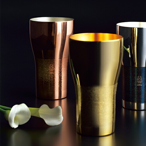 楽天市場】輝 (かがやき) 純銅 ビアタンブラー 金仕上げ・銀仕上げ 2pc