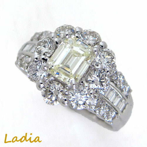 楽天市場】ダイヤモンド リング 0.7ct Pt900 エメラルドカット VLY SI2