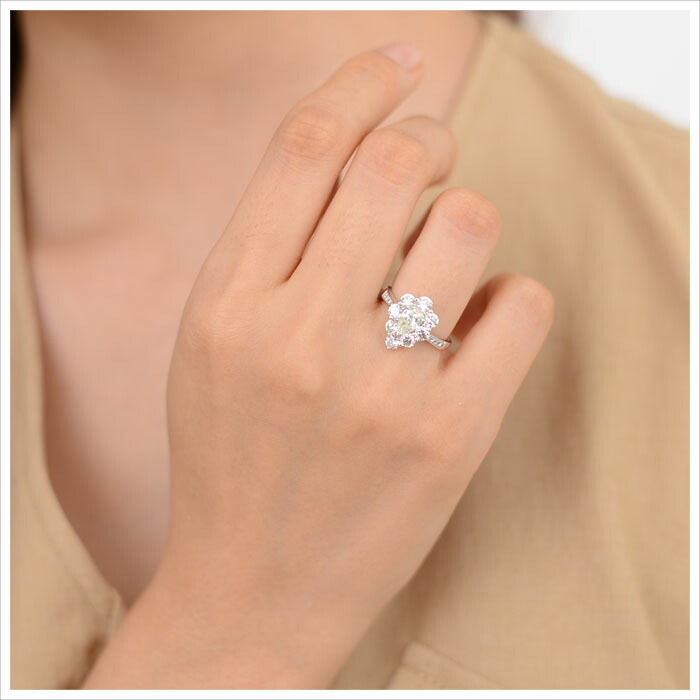 楽天市場】ダイヤモンド リング ペアシェイプダイヤ 0.708ct Kカラー