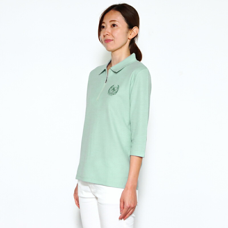 楽天市場】ポロシャツ 7分袖 VANSPORTS（バンスポーツ） ハーフZip