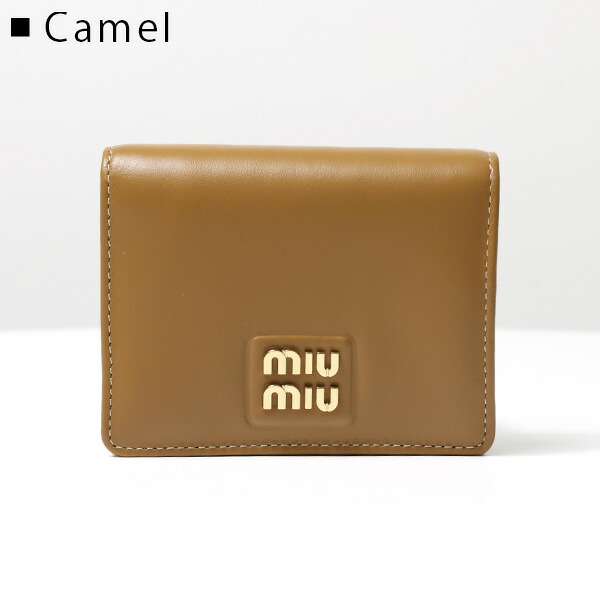 楽天市場】MiuMiu ミュウミュウ Small Leather Wallet 二つ折り財布