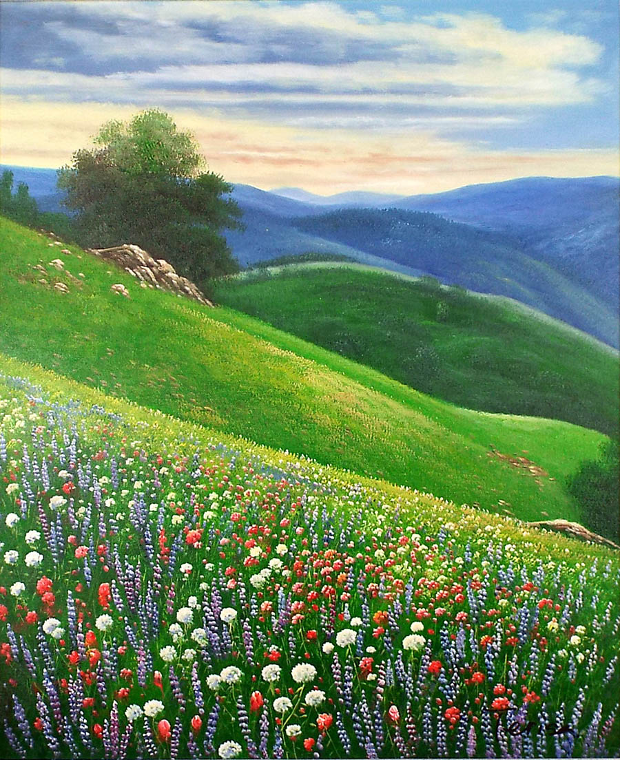 楽天市場】風景の絵 絵画 油絵 アートパネル開業祝い 開院祝い「山丘の