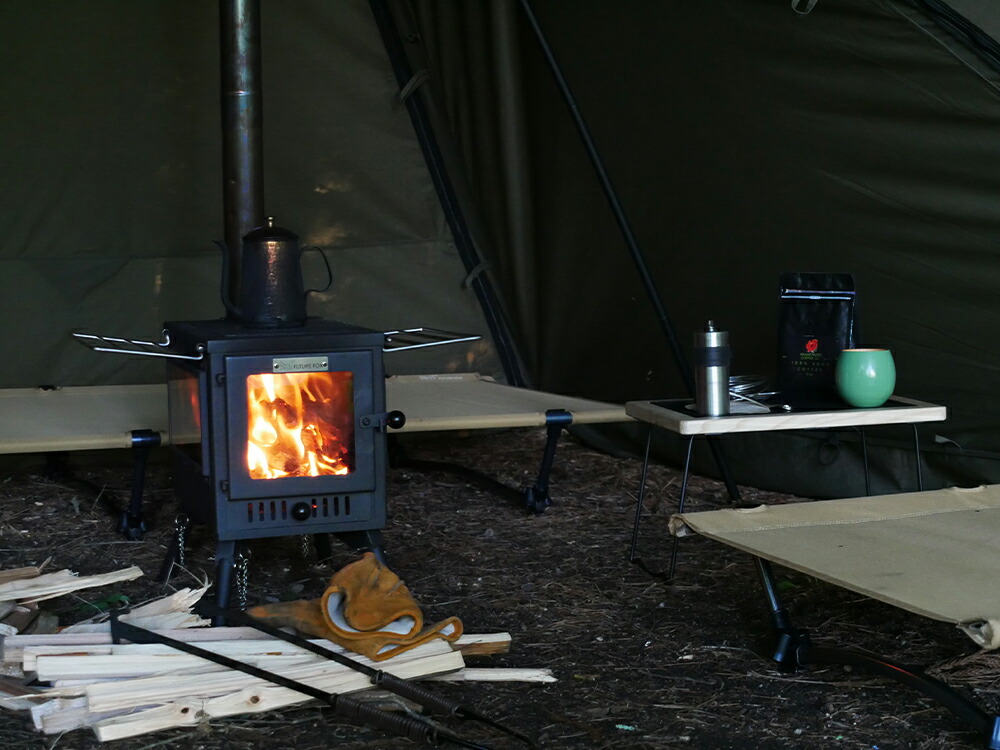 楽天市場】FUTURE FOX 薪ストーブ 鉄製 暖炉 キャンプ ソロキャンプ