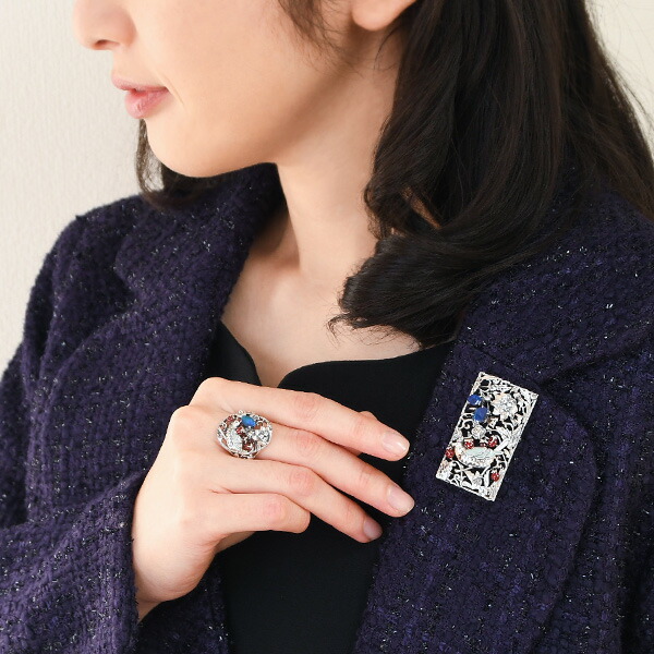 楽天市場】碌山 ウィリアムモリス いちご泥棒 オパール リング 国内