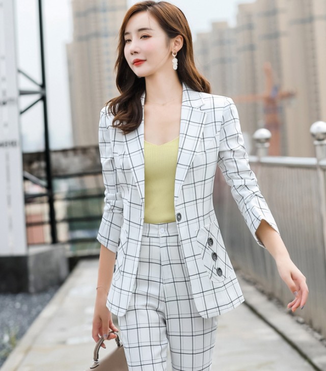 楽天市場】チェック パンツスーツ セットアップ レディース おしゃれ