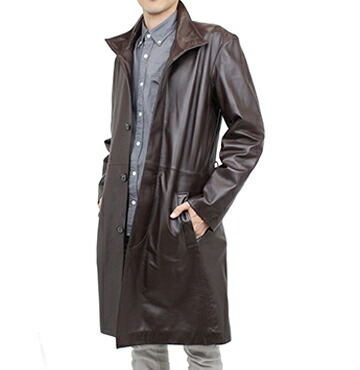 楽天市場】100cm レザーロングコート S〜3L ラム革 ラムスキン 羊革 革