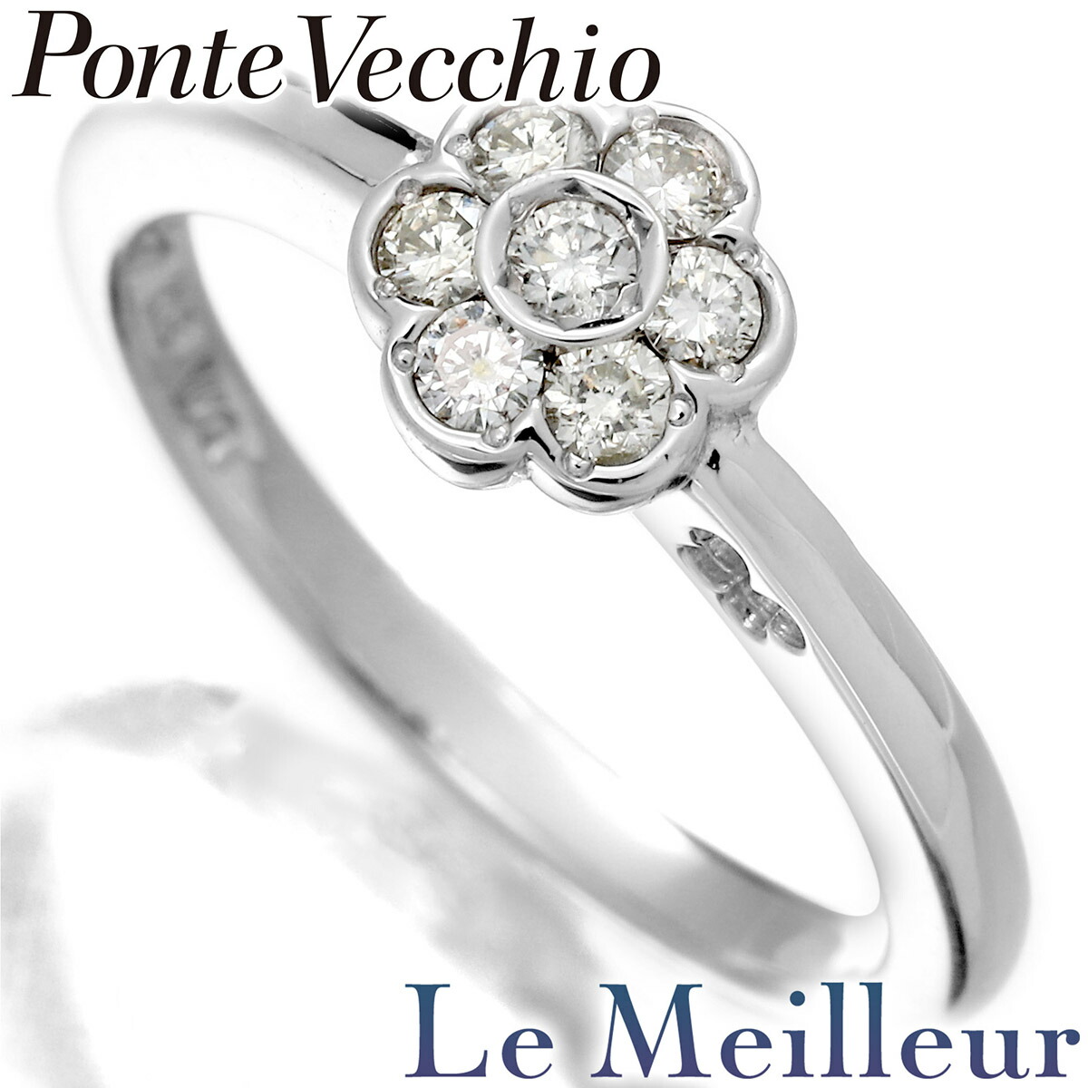 楽天市場】ポンテヴェキオ フラワーモチーフ リング 指輪 ダイヤモンド
