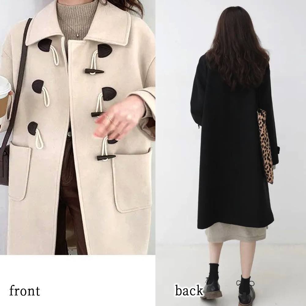 楽天市場】ダッフルコート レディース ロングダッフルコート ブラック