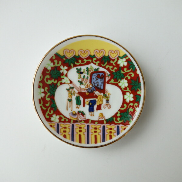 楽天市場】わけあり 東方錦絵 5.7cm アンティーク ミニ 絵皿 4枚