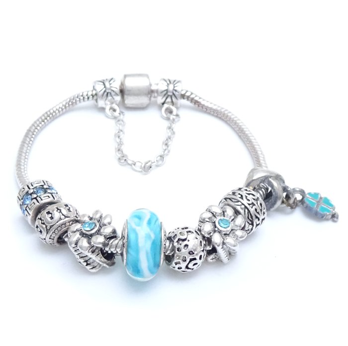 楽天市場】PANDORA パンドラ シルバー ブレスレット 青色石 SV925