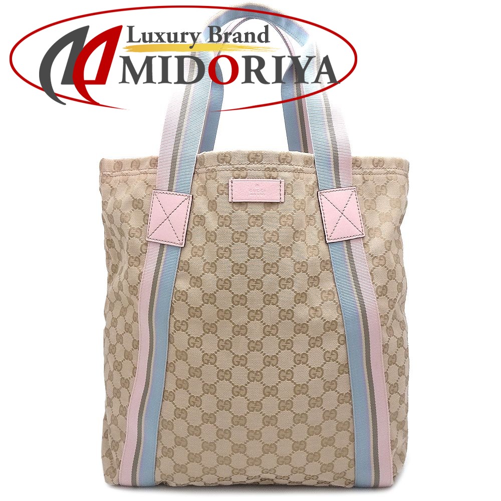 楽天市場】GUCCI グッチ 189669 トートバッグ GGキャンバス xレザー
