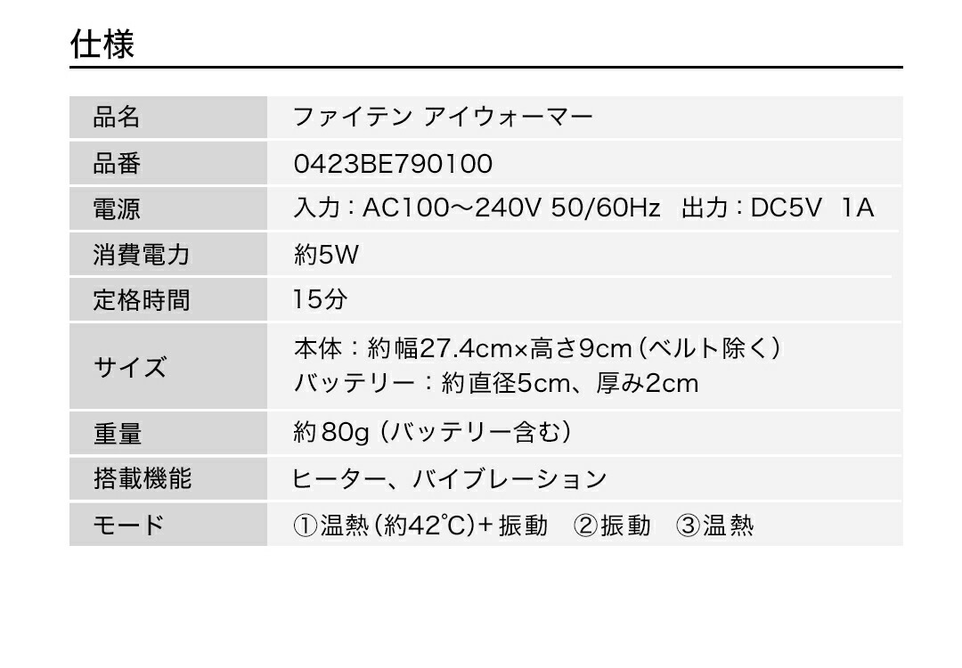 楽天市場】ファイテン アイウォーマー グリーン目元ケア メンズ