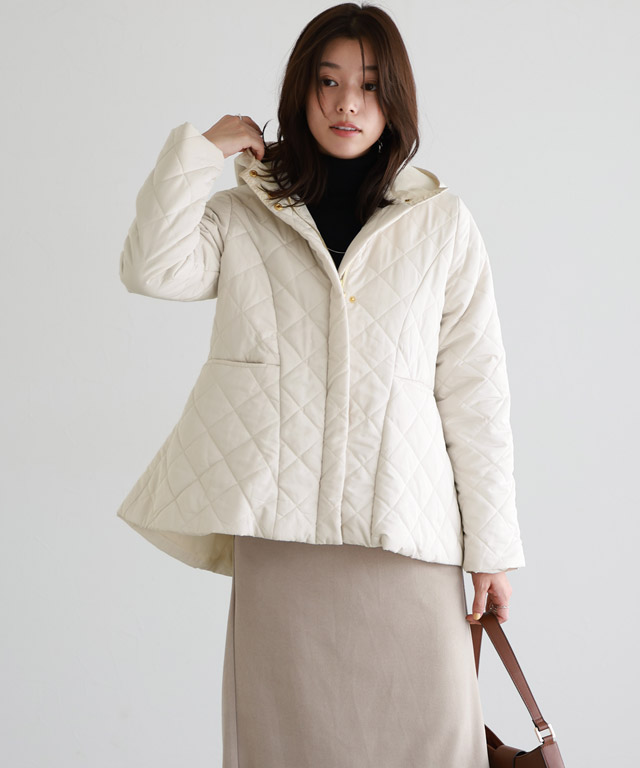 楽天市場】≪冬SALE！≫フードキルティングブルゾン ☆ ブルゾン