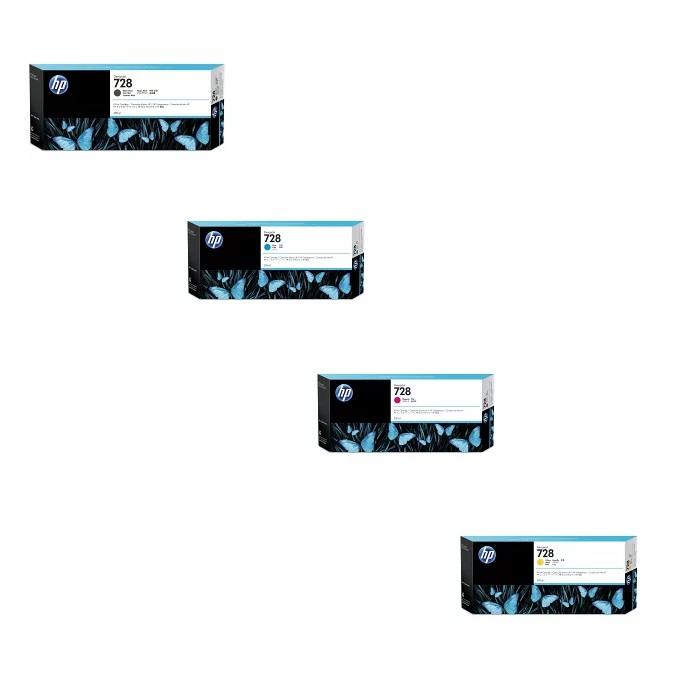 楽天市場】HP 728 728B 純正インク ブラック/カラー 4色セット 300mL