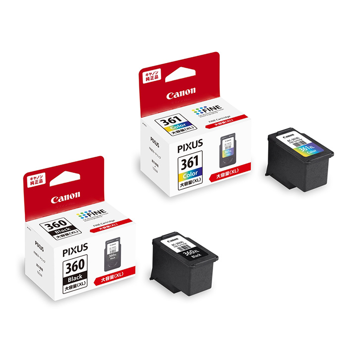 楽天市場】キヤノン 純正インク BC-360XL+BC-361XL 大容量タイプ 各色1