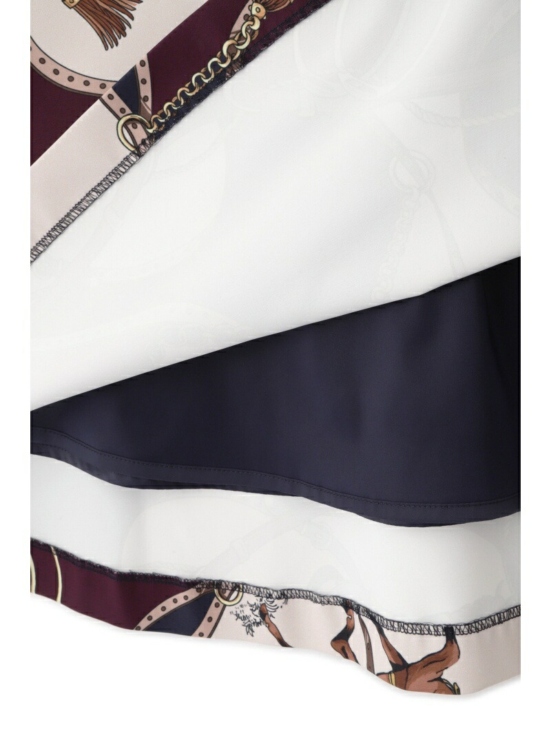 楽天市場】[冨張愛コラボ]スカーフプリントフレアスカート