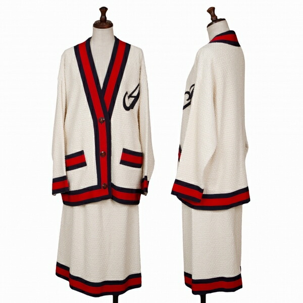 楽天市場】【中古】 グッチGUCCI シェリーラインツイードセットアップ