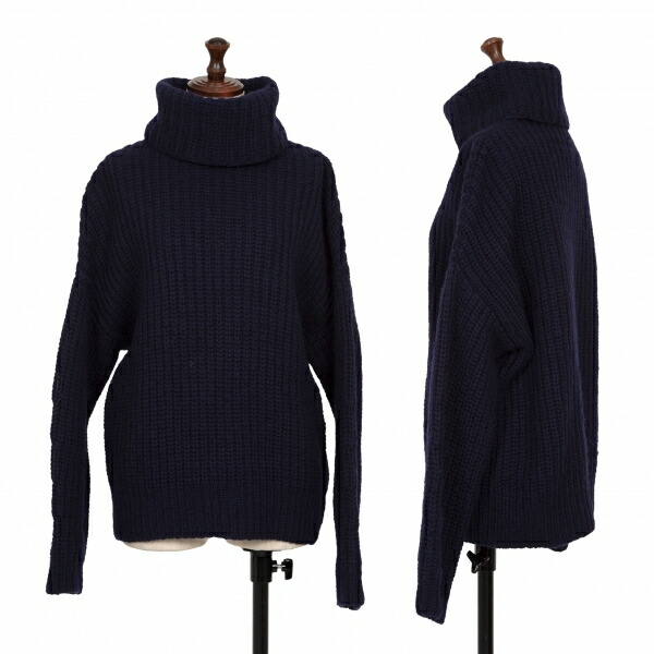 楽天市場】【中古】 45rpm 45R ウールタートルネックニットセーター 紺