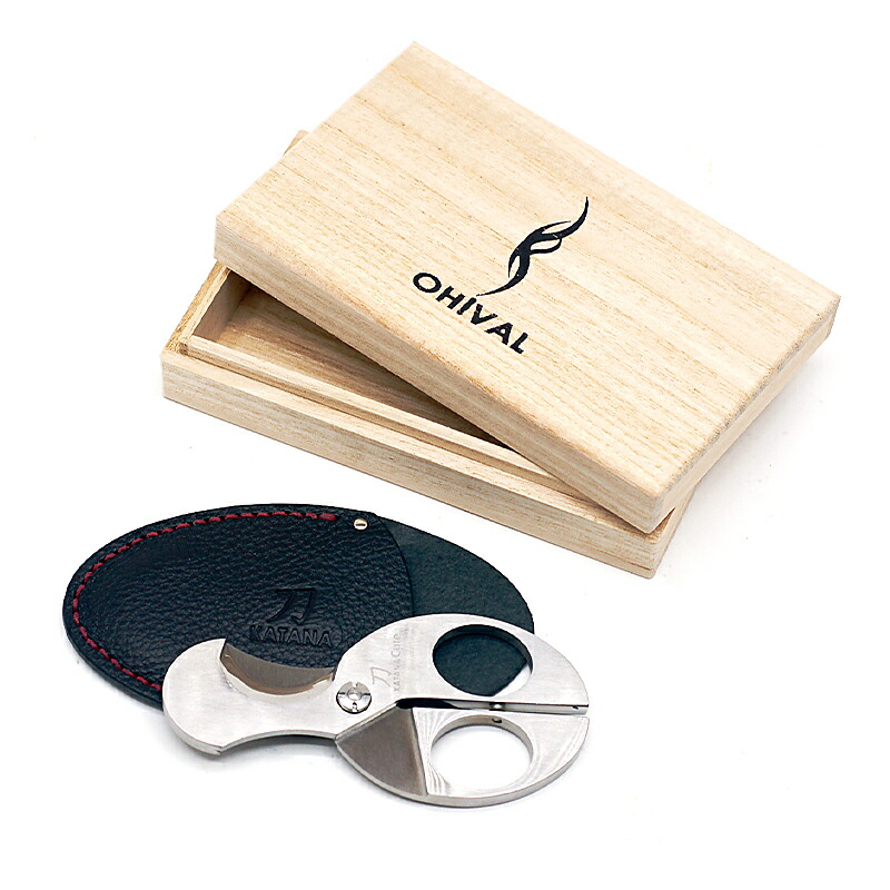 楽天市場】喫煙具・シガーカッター 刀 シルバー キュート シザー式 木