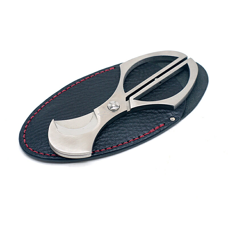 楽天市場】喫煙具・シガーカッター 刀 シルバー ミニ シザー式 台座