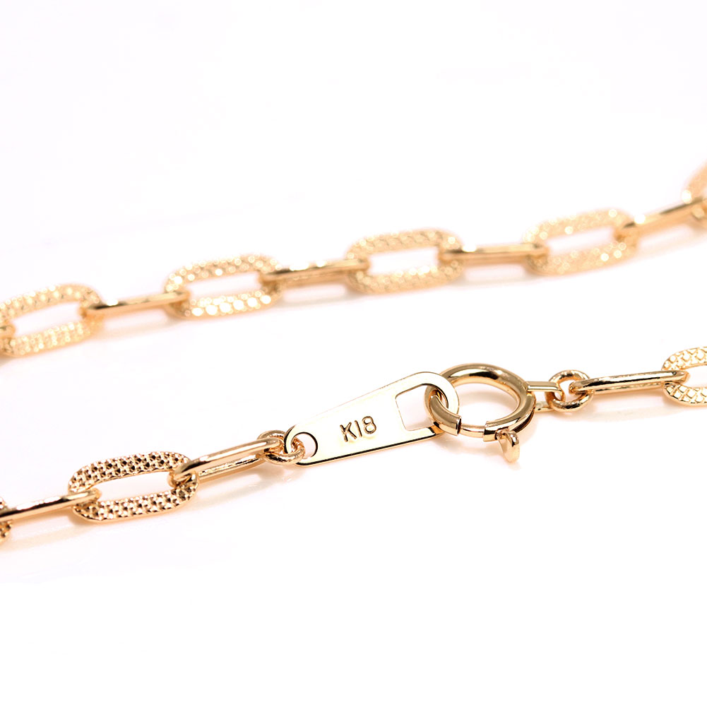 楽天市場】k18 チェーン ネックレス レディース ペーパークリップ