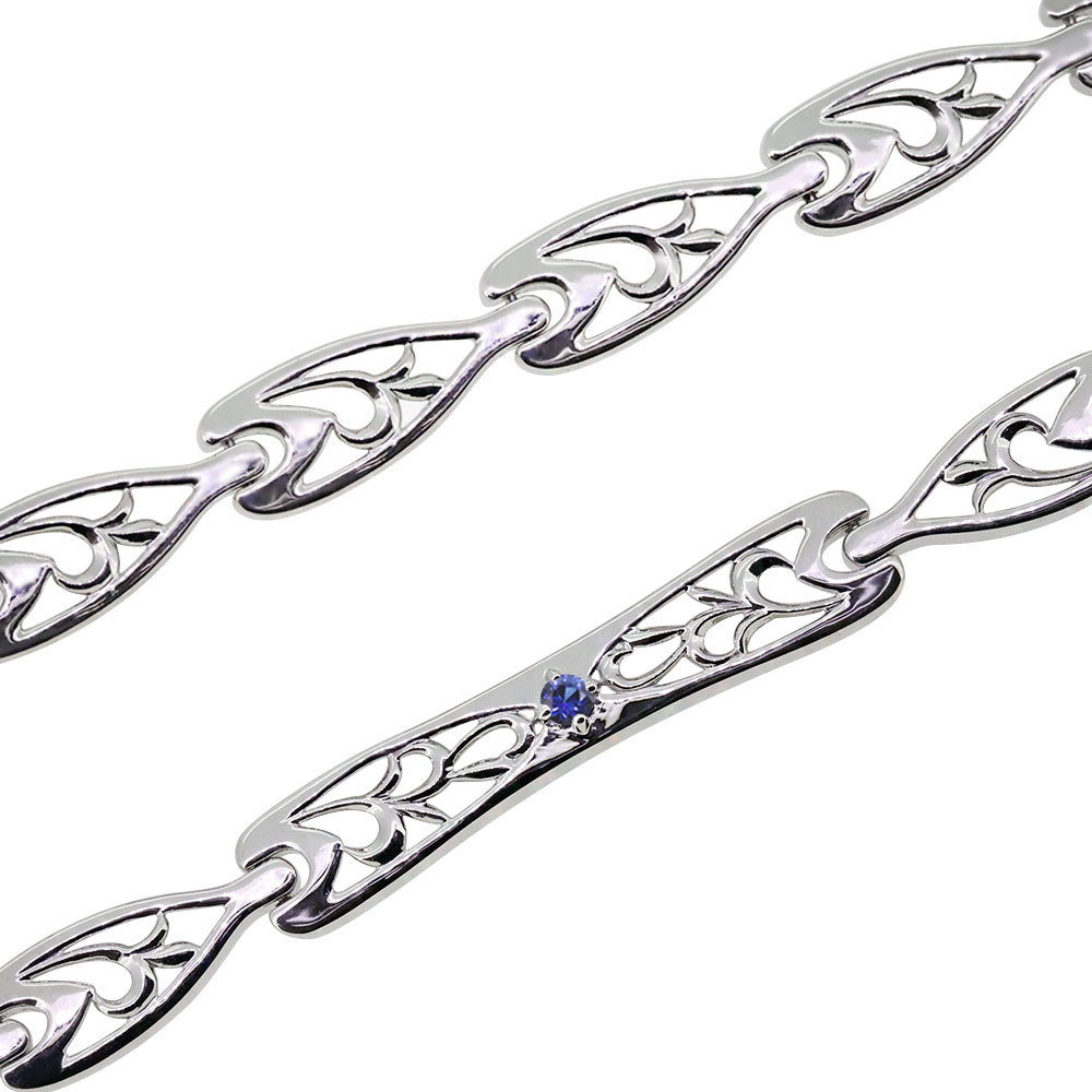 楽天市場】プラチナ ブレスレット メンズ 9月誕生石 メンズ