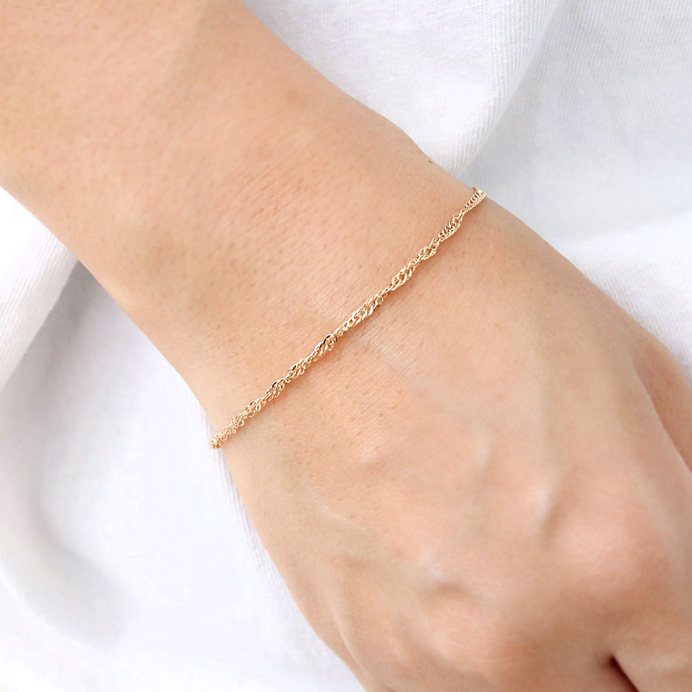 楽天市場】ブレスレット チェーン K18 イエローゴールド スクリュー