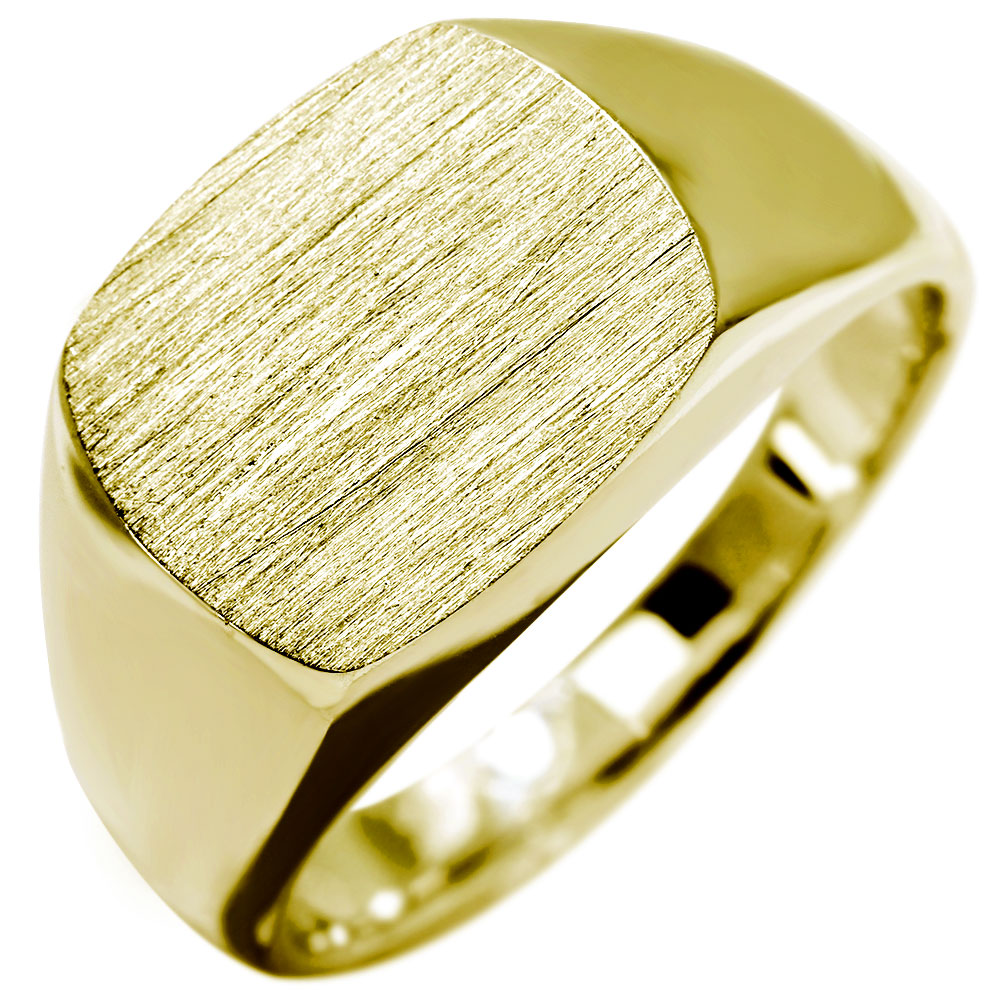 楽天市場】10金 地金 指輪 印台リング メンズ 印台 シグネットリング