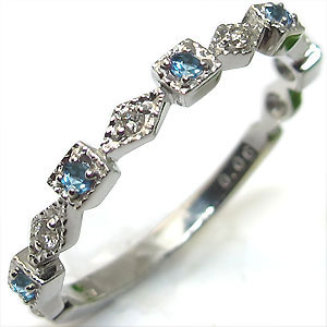 楽天市場】K10・ブルートパーズ・指輪・エタニティ・ダイアモンド