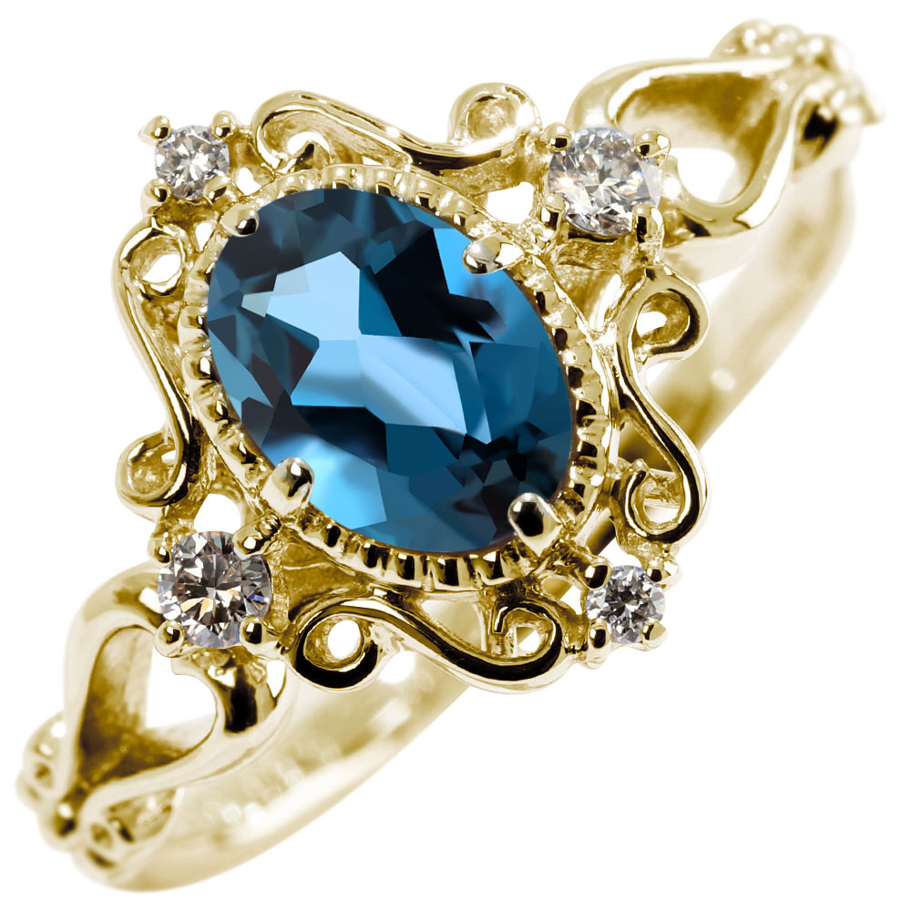 楽天市場】ロンドンブルートパーズ 指輪 ゴールド レディース リング