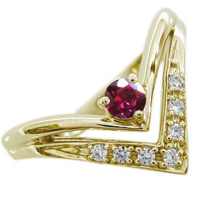 楽天市場】指輪 V字 リング ルビー レディース シルバー 母の日 2026