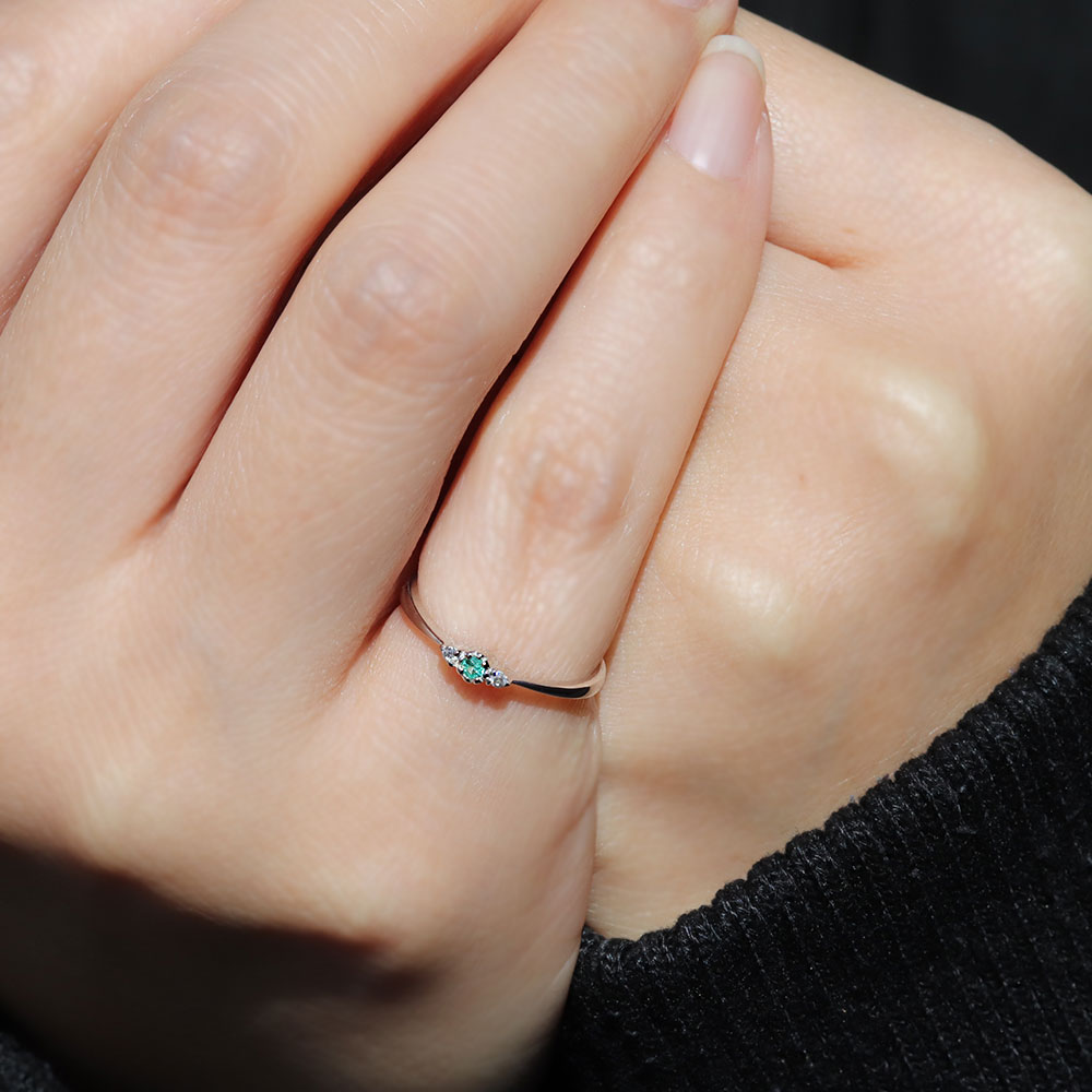 楽天市場】パライバトルマリン リング ピンキーリング k18ゴールド