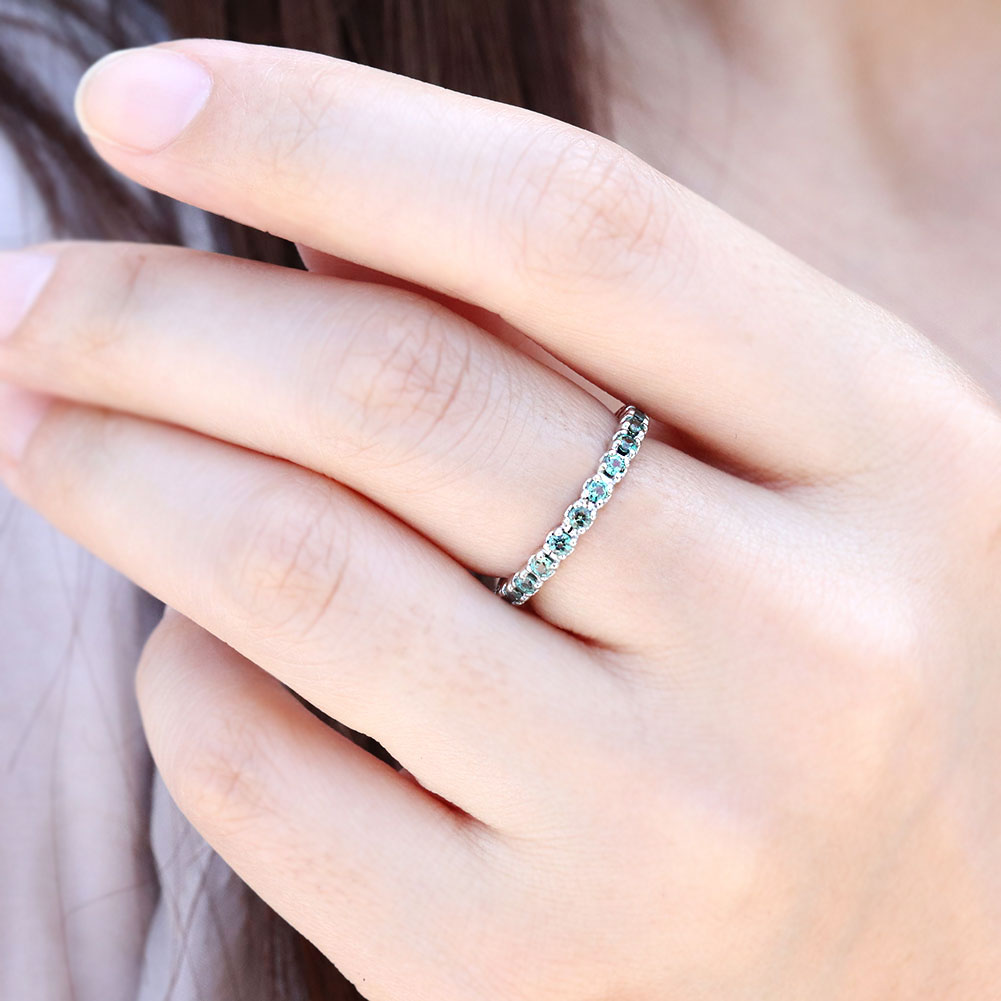 楽天市場】アレキサンドライト リング ハーフエタニティリング