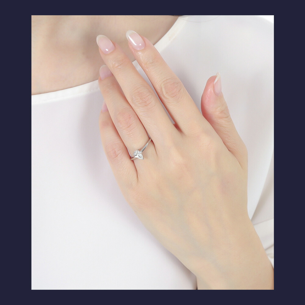 楽天市場】ダイヤモンド リング 指輪 一粒 0.5ct プラチナ 人工 ダイヤ
