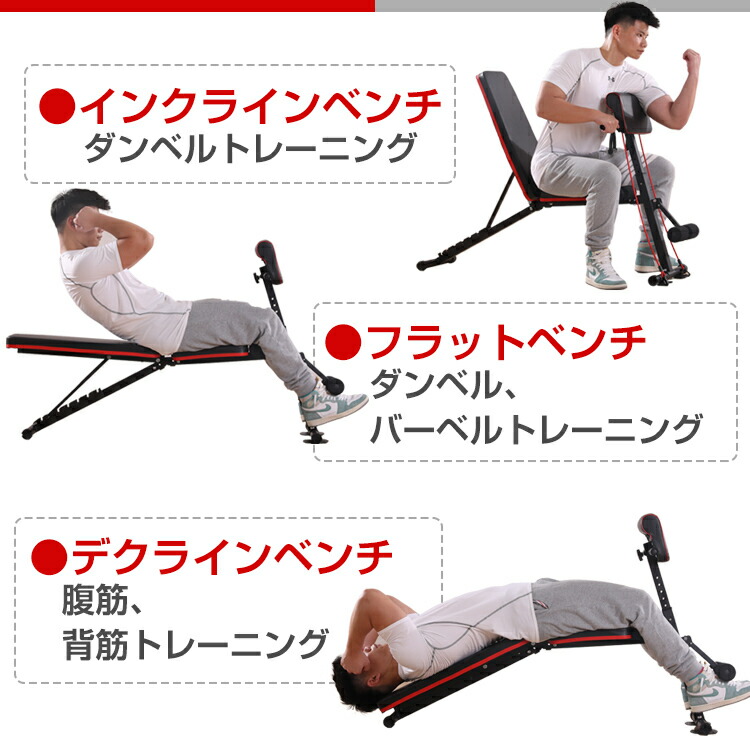 楽天市場】送料無料 トレーニングベンチ トレーニングチューブ付き