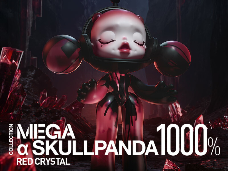 楽天市場】MEGA α SKULLPANDA 1000% Red Crystal : POP MART JAPAN