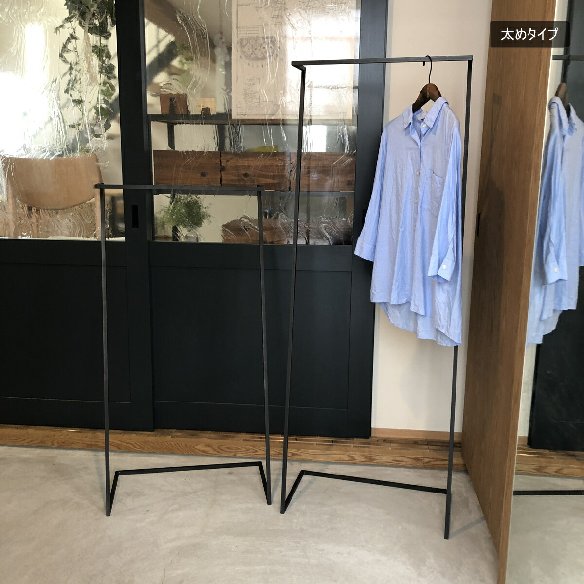 楽天市場】アイアン ハンガーラック おしゃれ スリム シンプル Z type