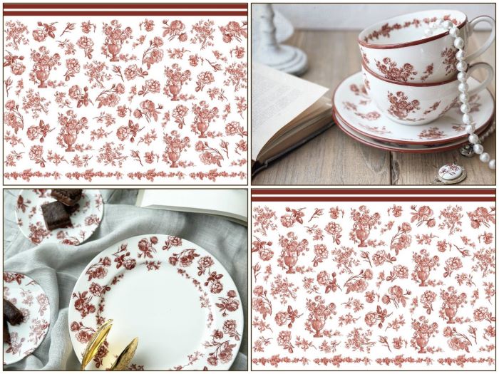 楽天市場】ポーセラーツ 転写紙 【白磁用】 アンティークローズ転写紙