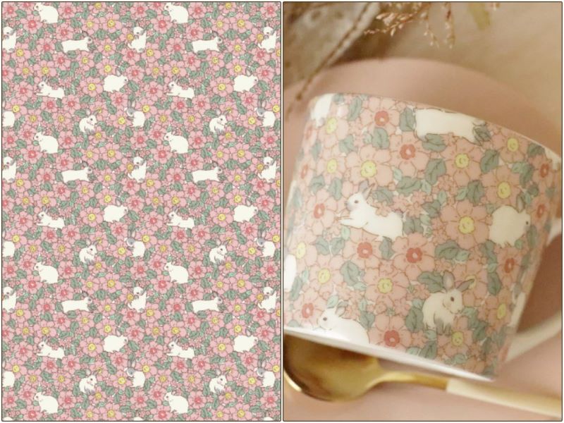 楽天市場】ポーセラーツ 転写紙 【白磁用】Flower Garden RABBIT