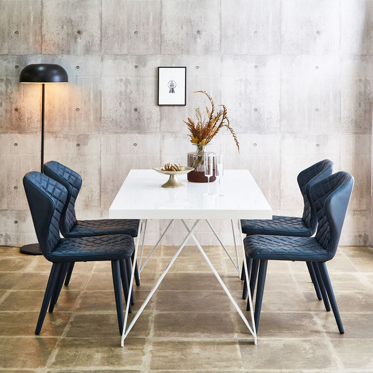 楽天市場】ダイニングテーブル 4人掛け 白 ホワイト 160 鏡面 長方形