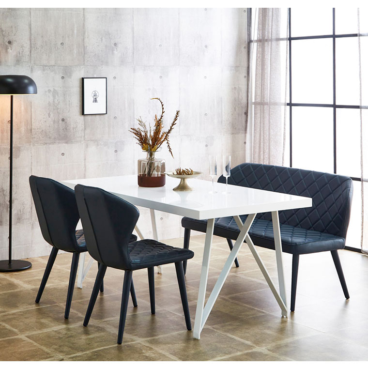 楽天市場】ダイニングテーブル 4人掛け 白 ホワイト 160 鏡面 長方形